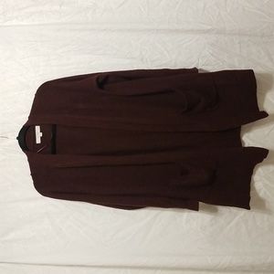 LOFT Maroon  Cardigan Sweater with Pockets Size Large